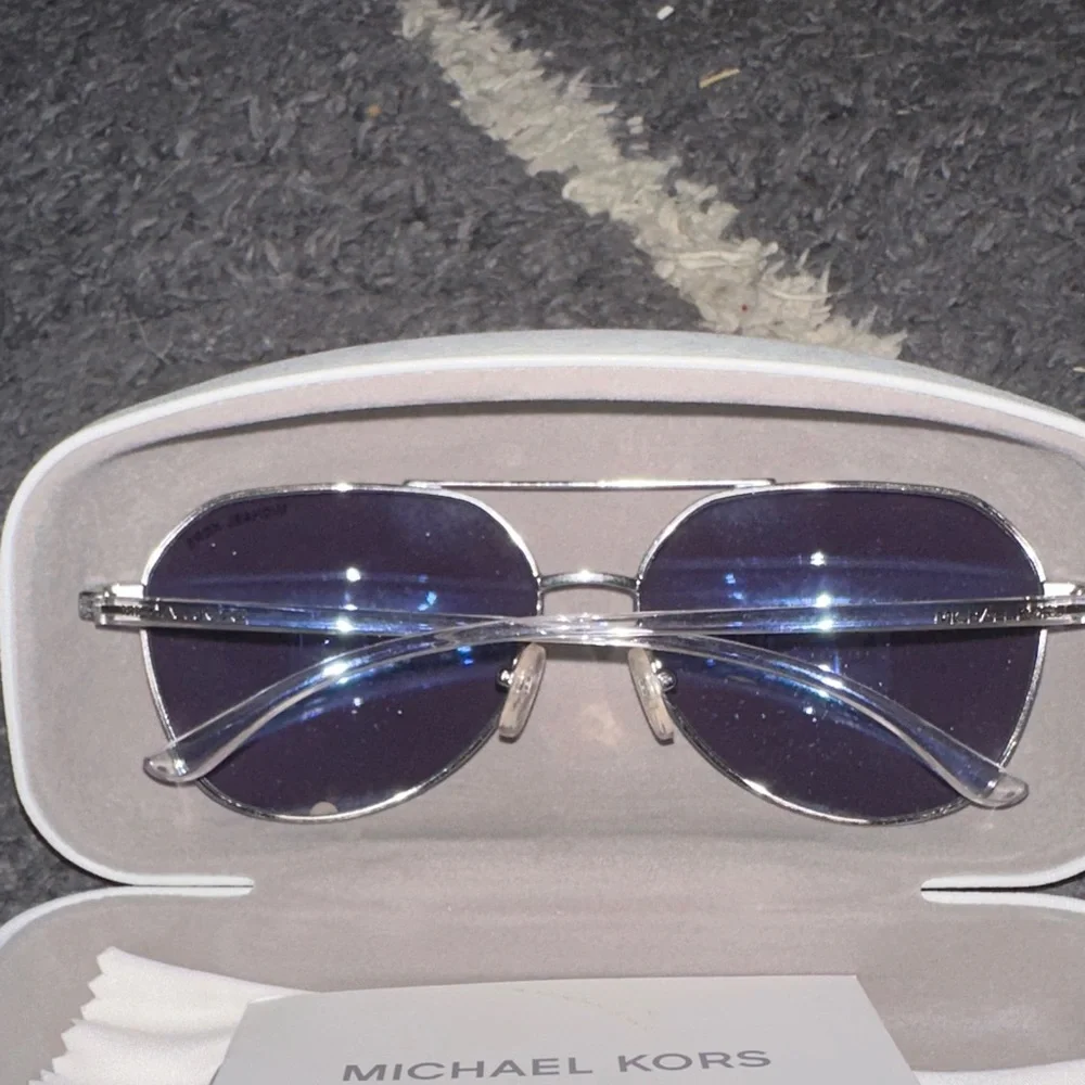 Michael Kors Silver and Black Aviator Sunglasses - Picture 2 of 4